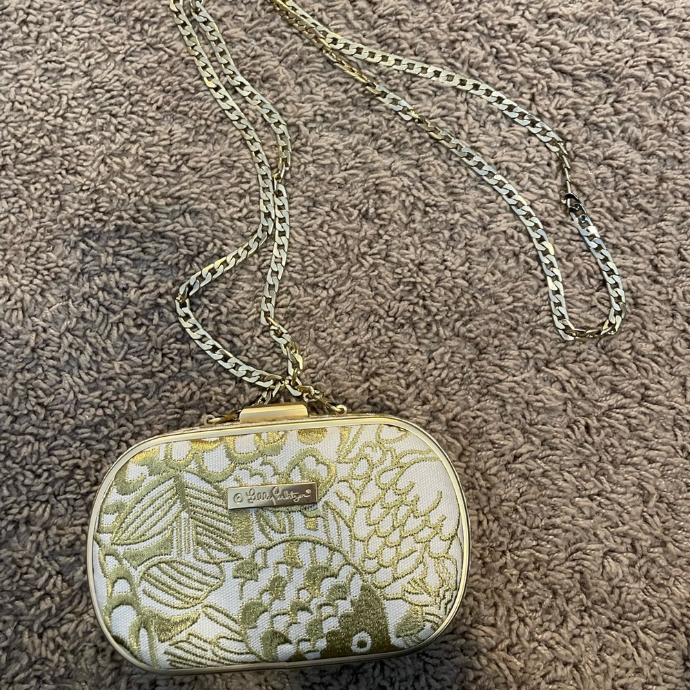 Lilly pulitzer by Target gold mini purse!